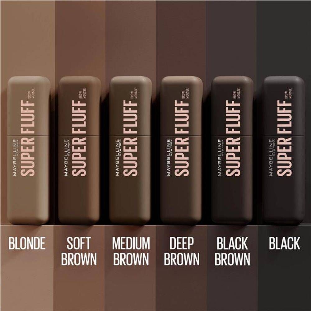 3 x Maybelline Super Fluff Brow Mousse 5mL - 260 Deep Brown