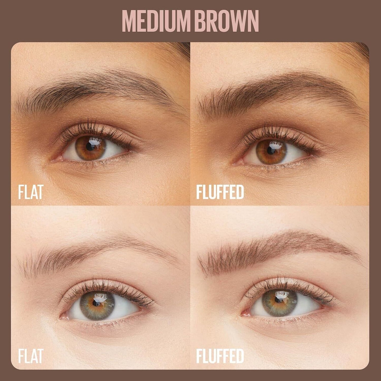 3 x Maybelline Super Fluff Brow Mousse 5mL - 257 Medium Brown