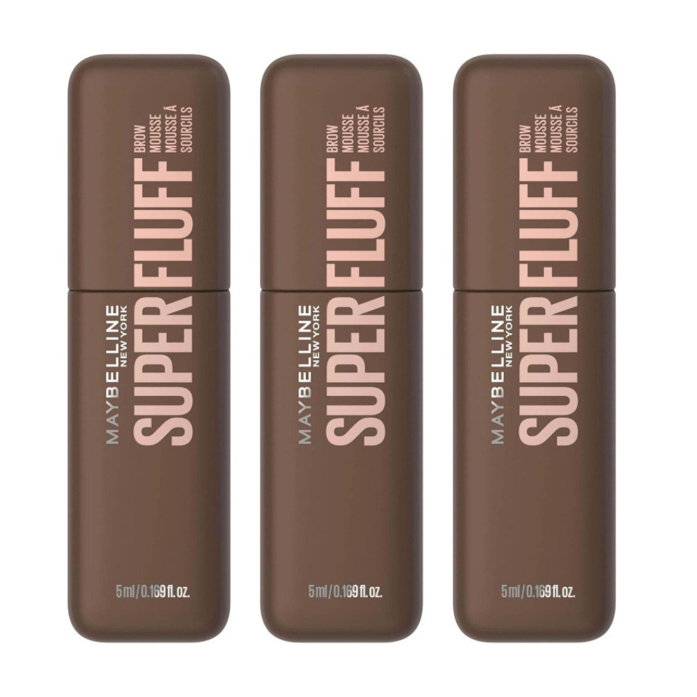 3 x Maybelline Super Fluff Brow Mousse 5mL - 257 Medium Brown
