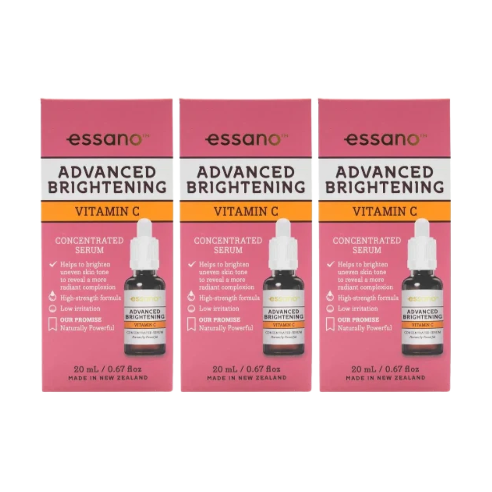 3 x Essano Advanced Brightening Vitamin C Concentrated Serum 20mL