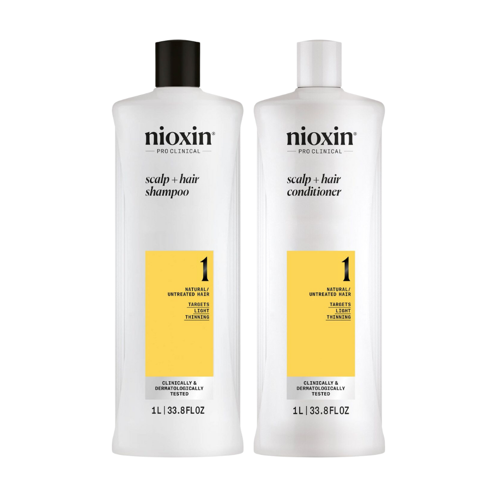 Nioxin System 1 Scalp & Hair Shampoo & Conditioner 1000mL Set