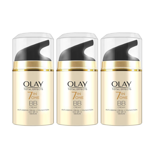 3 x Olay Total Effects 7-in-1 Touch of Foundation BB Cream SPF15 50g