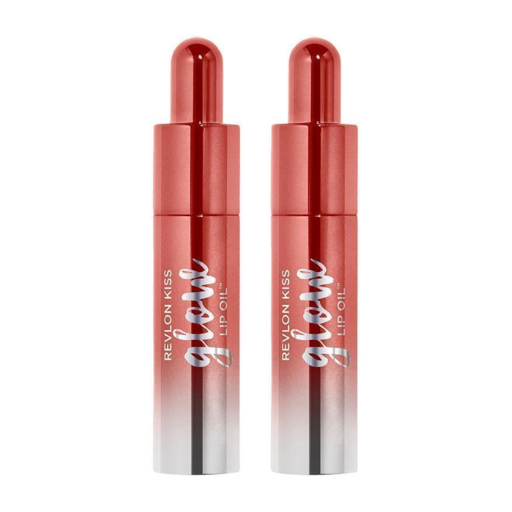 2 x Revlon Kiss Glow Lip Oil 7.1mL - 009 Bouncy Beige