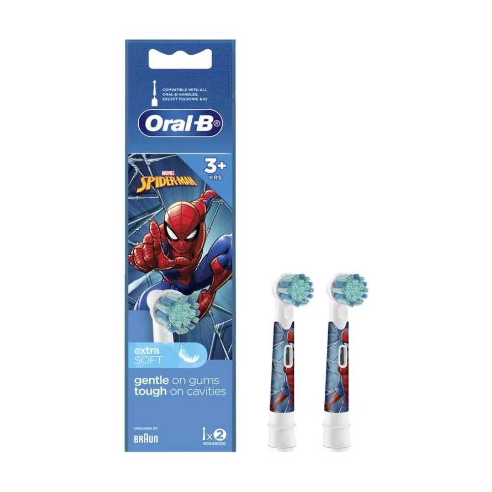 Oral-B Kids Stages Power Electric Toothbrush Head Refill 2 Pack - Spiderman
