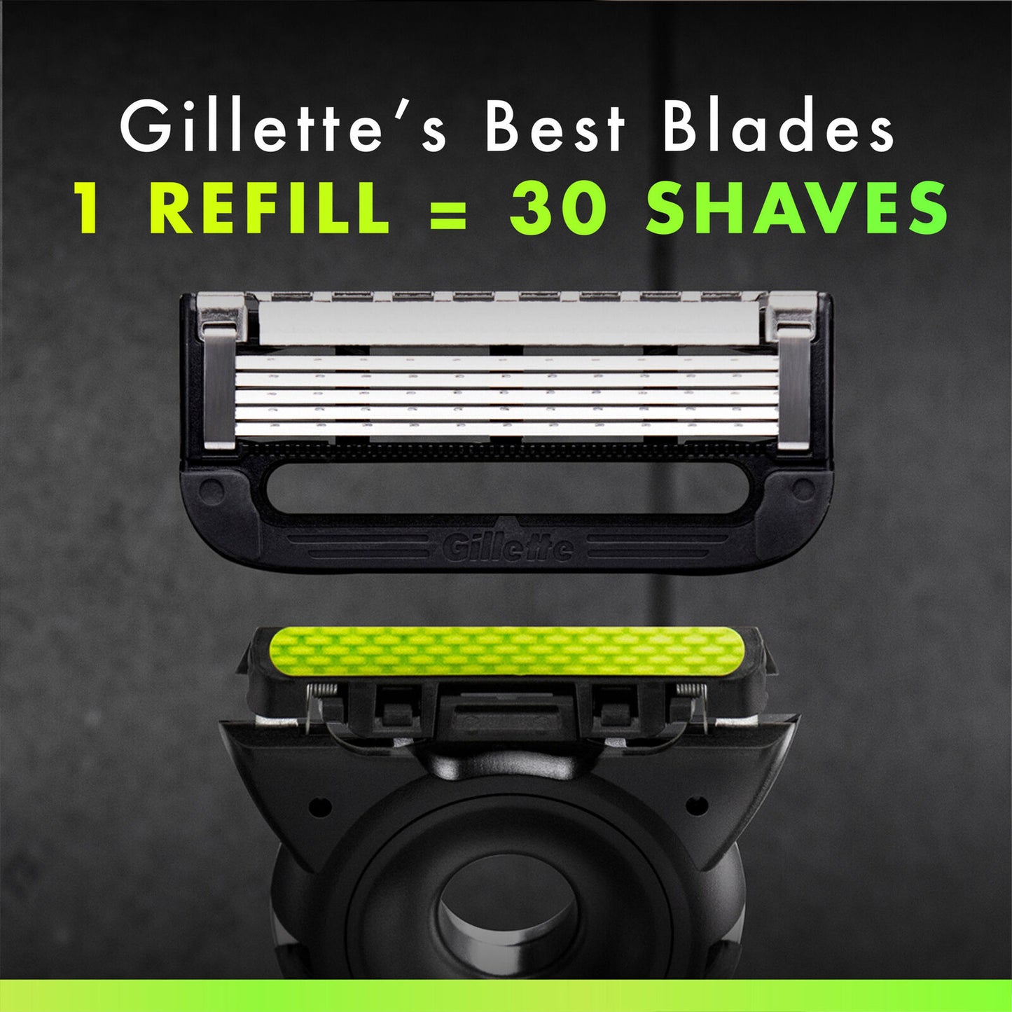 Gillette Labs Exfoliating Razor Handle with Magnetic Stand + 2 Refill Blades