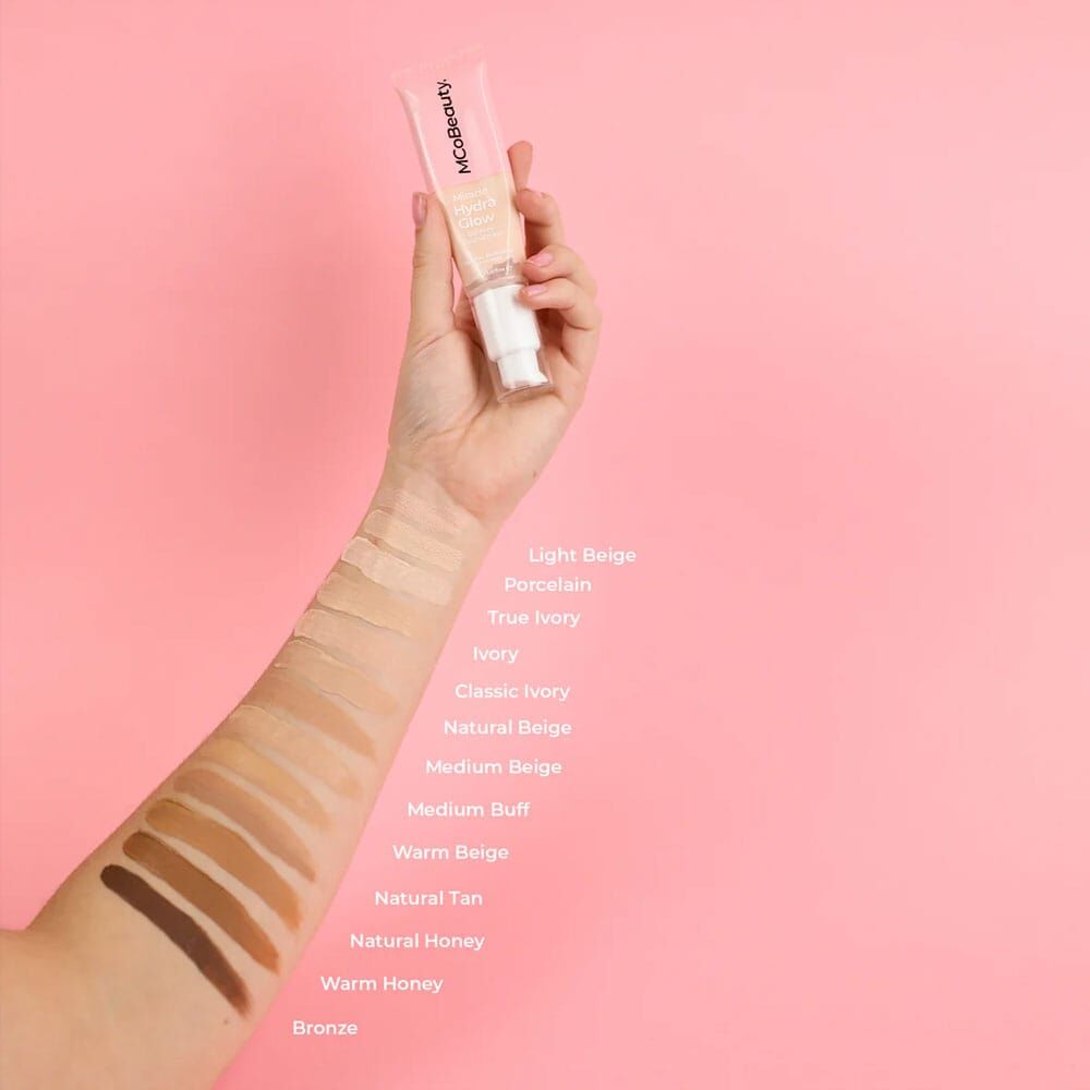 2 x MCoBeauty Miracle Hydro Glow Oil Free Foundation 30mL - Porcelain