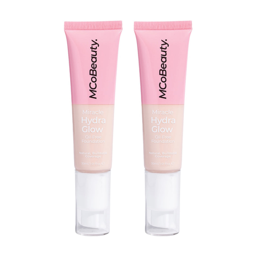 2 x MCoBeauty Miracle Hydro Glow Oil Free Foundation 30mL - Porcelain