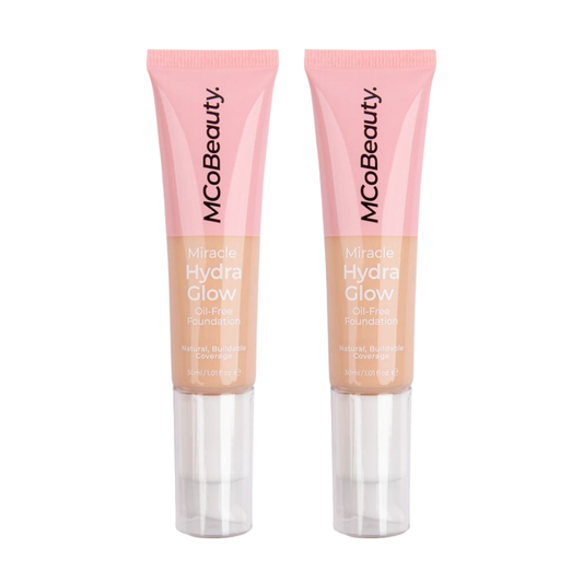 2 x MCoBeauty Miracle Hydro Glow Oil Free Foundation 30mL - Natural Beige