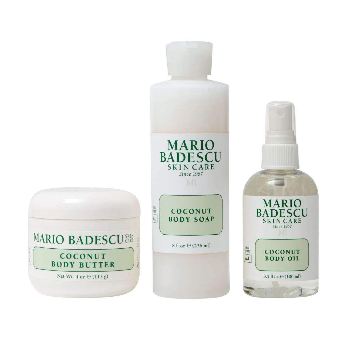 Mario Badescu Coconut Body Travel Trio Holiday Gift Set