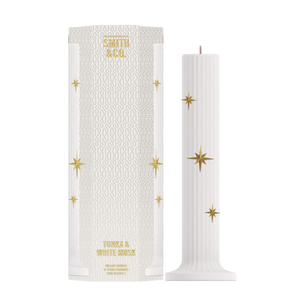 The Aromatherapy Co. Smith & Co. Pillar Candle 250g - Tonka & White Musk