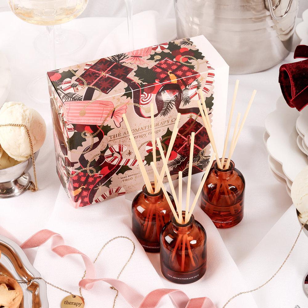 The Aromatherapy Co. Therapy Aroma Diffuser Trio Festive Gift Set - Relax, Restore & Soothe