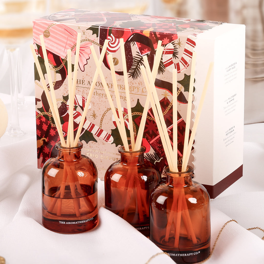 The Aromatherapy Co. Therapy Aroma Diffuser Trio Festive Gift Set - Relax, Restore & Soothe