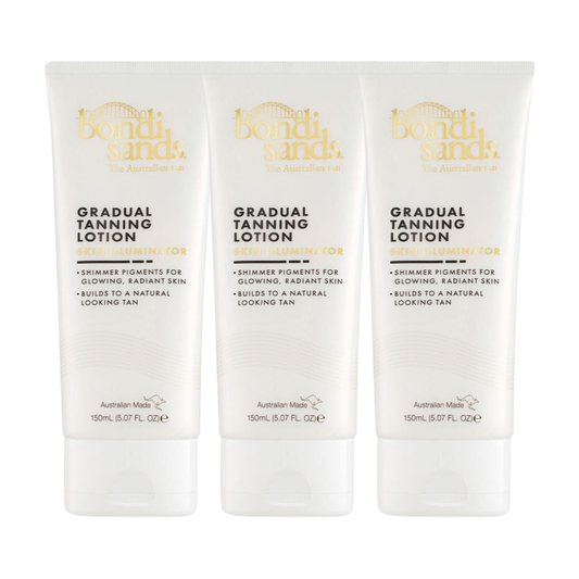 3 x Bondi Sands Gradual Tanning Lotion Skin Illuminator 150mL