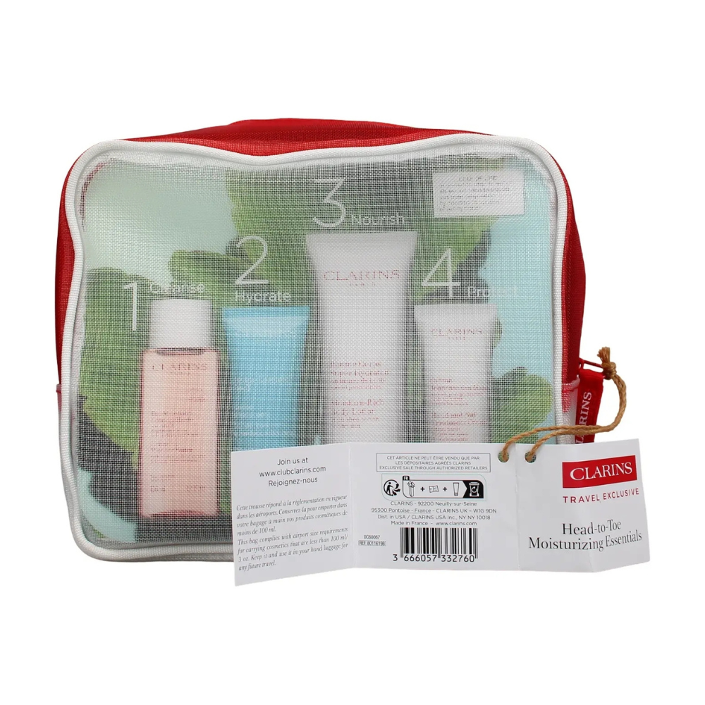 Clarins Head To Toe Moisturising Essentials 4 Piece Gift Set