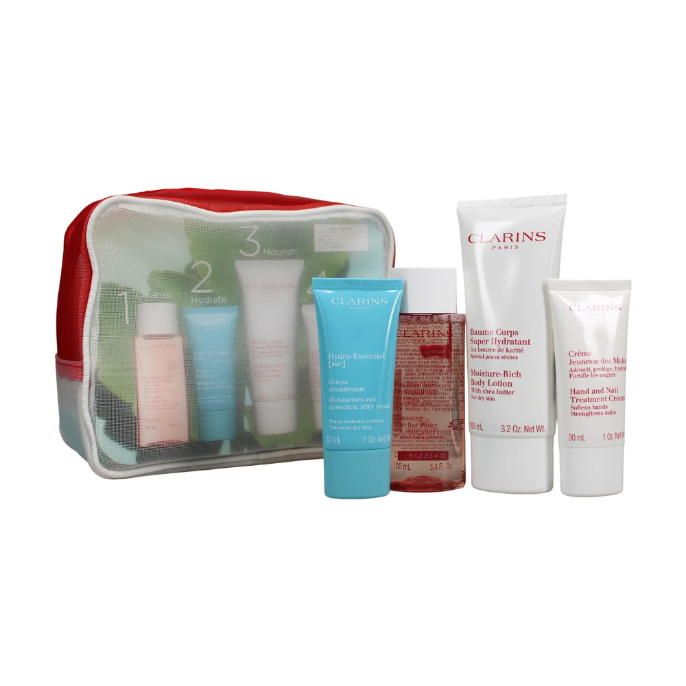 Clarins Head To Toe Moisturising Essentials 4 Piece Gift Set