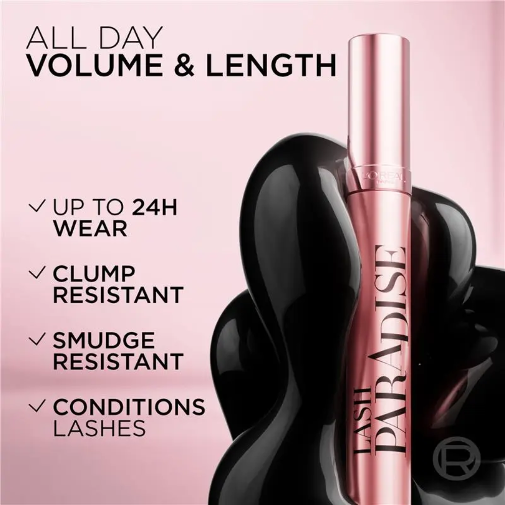 3 x L'Oreal Paris Lash Paradise Mascara 4.9mL - Noir Black