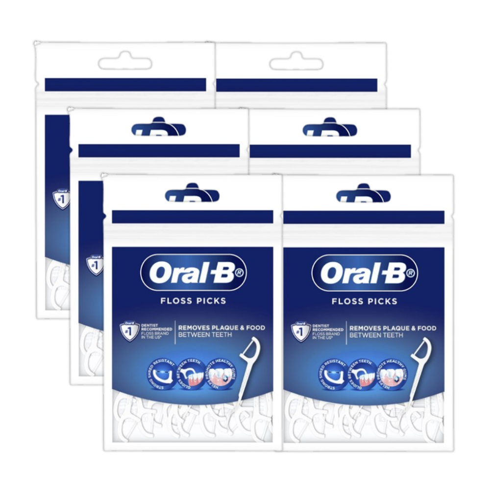 6 x Oral-B Floss Picks Mint Flavour 30 Pack