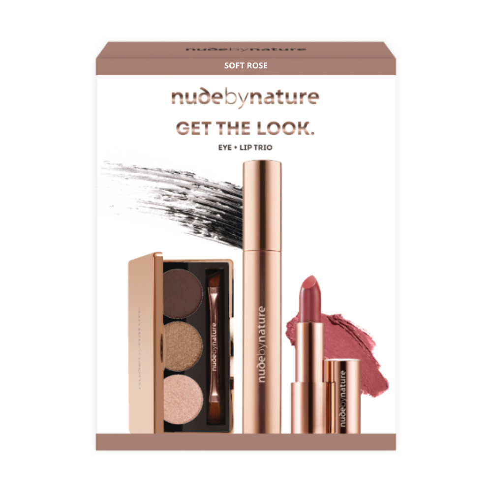 Nude by Nature Get the Look Eye & Lip Trio - Soft Rose