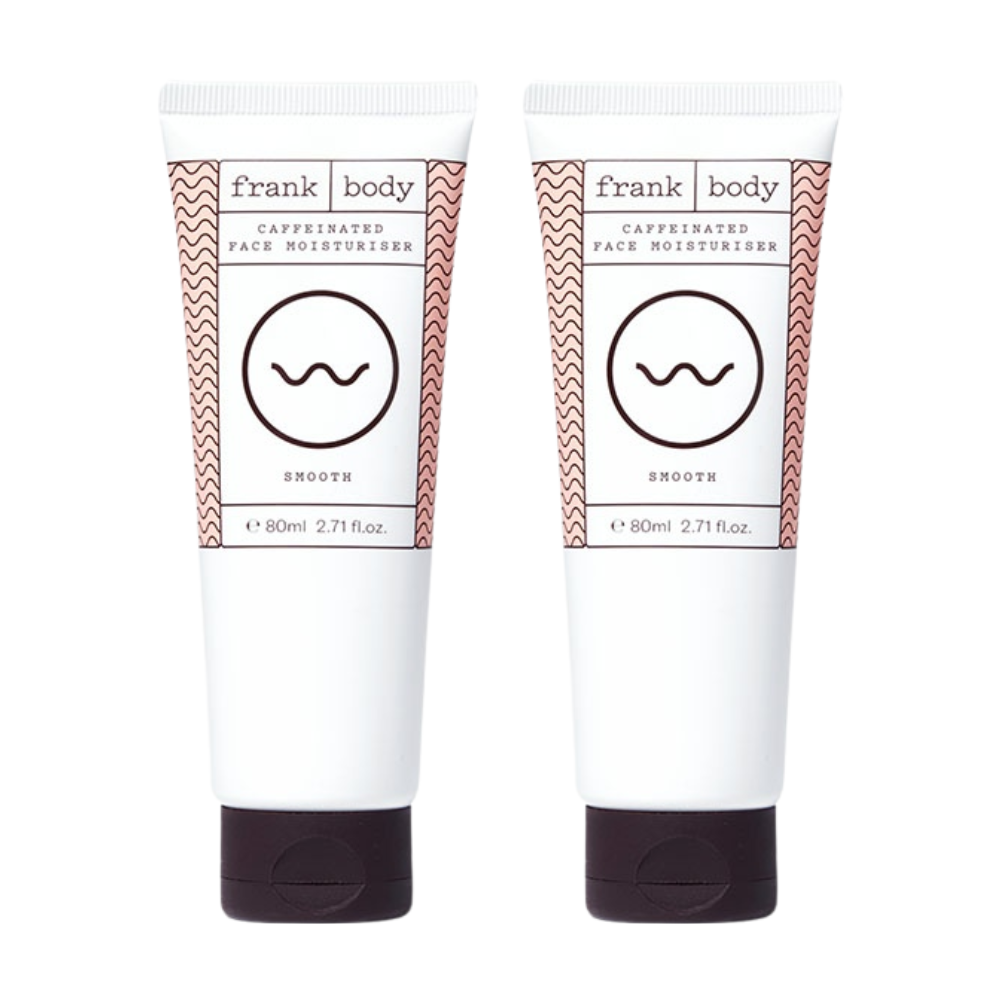 2 x Frank Body Caffeinated Face Moisturiser 80mL