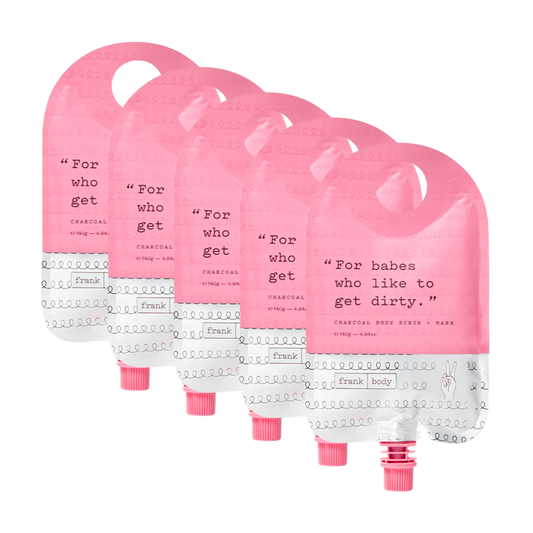 5 x Frank Body Charcoal Body Scrub + Mask 140mL