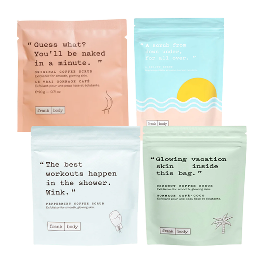 Frank Body Scrub Essentials 4 Piece Mini Set 4x20g