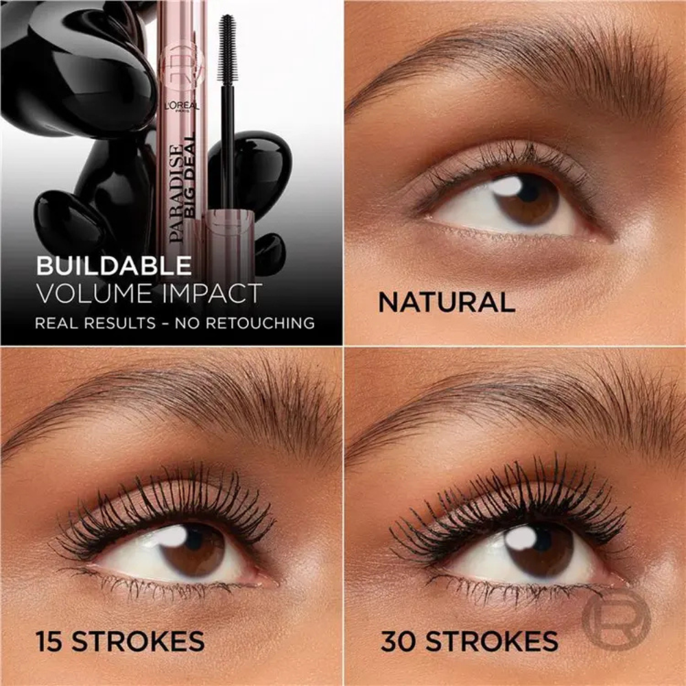 2 x L'Oreal Paris Lash Paradise Big Deal Mascara 9.9mL - Black