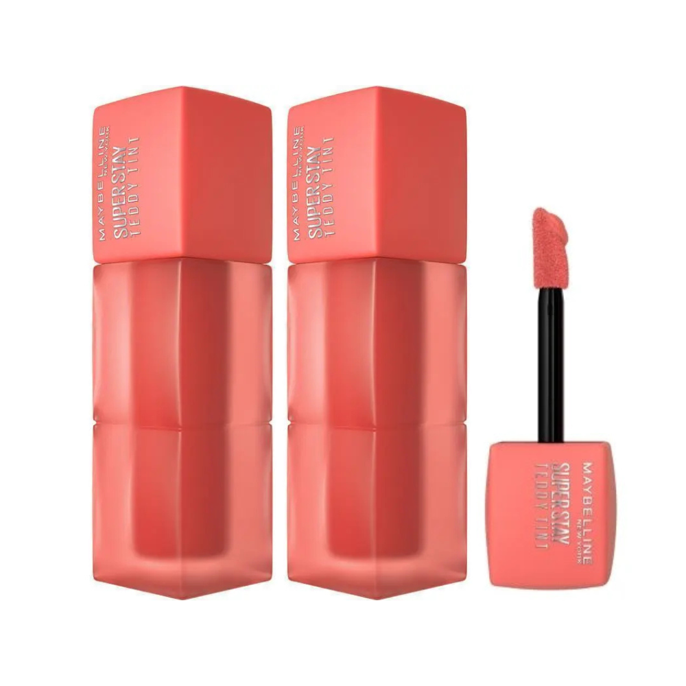 2 x Maybelline Superstay Teddy Tint Lipstick 5mL - 25 Baby Tee