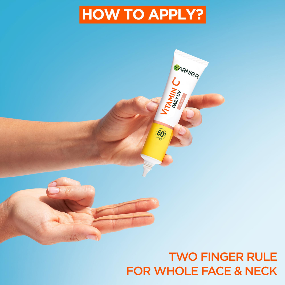 3 x Garnier Vitamin C Daily Tinted Even Tone Fluid Glow SPF50+ 40mL