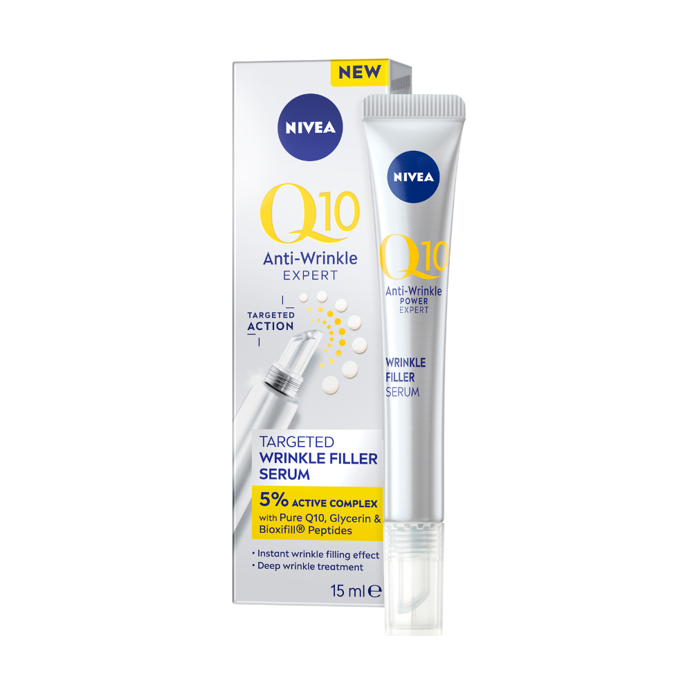 3 x Nivea Q10 Anti-Wrinkle Expert Wrinkle Filler Serum 15mL