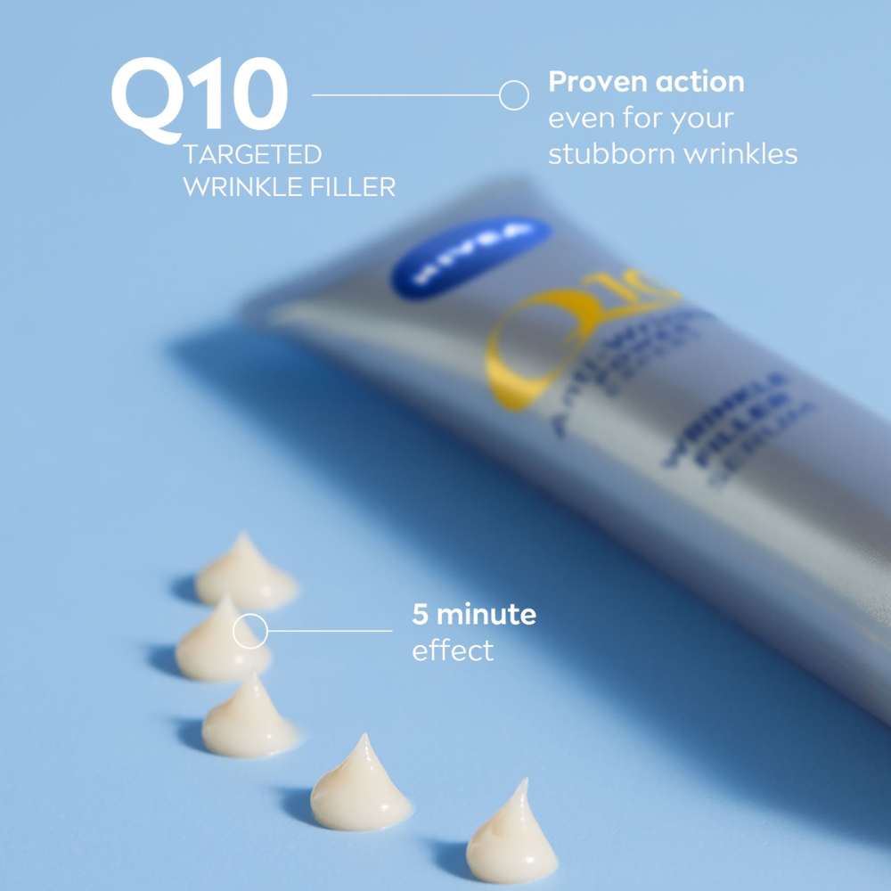3 x Nivea Q10 Anti-Wrinkle Expert Wrinkle Filler Serum 15mL