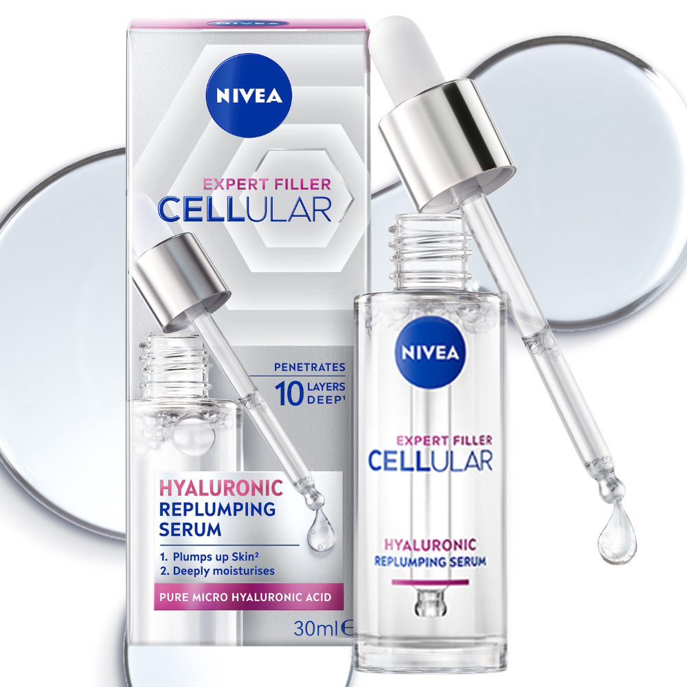 3 x Nivea Cellular Expert Filler Hyaluronic Replumping Serum 30mL