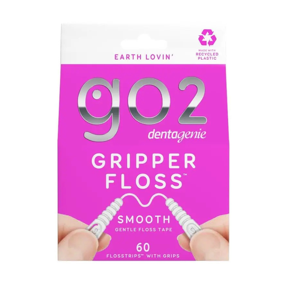 6 x Go2 Dentagenie Gentle Floss Tape Smooth Gripper Floss 60 Pack