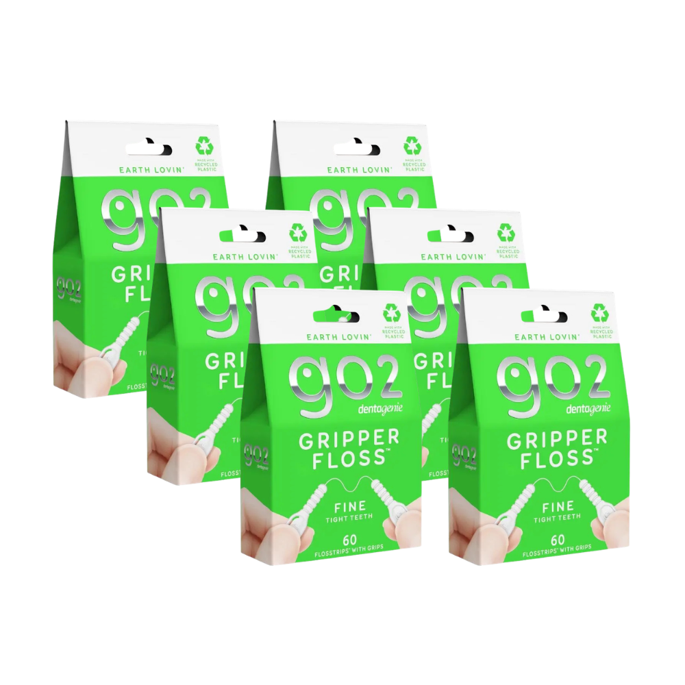 6 x Go2 Dentagenie Tight Teeth Fine Gripper Floss 60 Pack