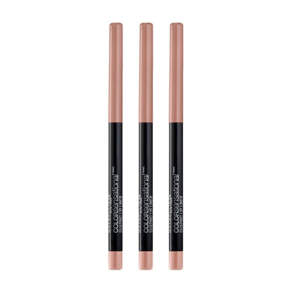 3 x Maybelline Color Sensational Shaping Lip Liner 280mg - 10 Nude Whisper
