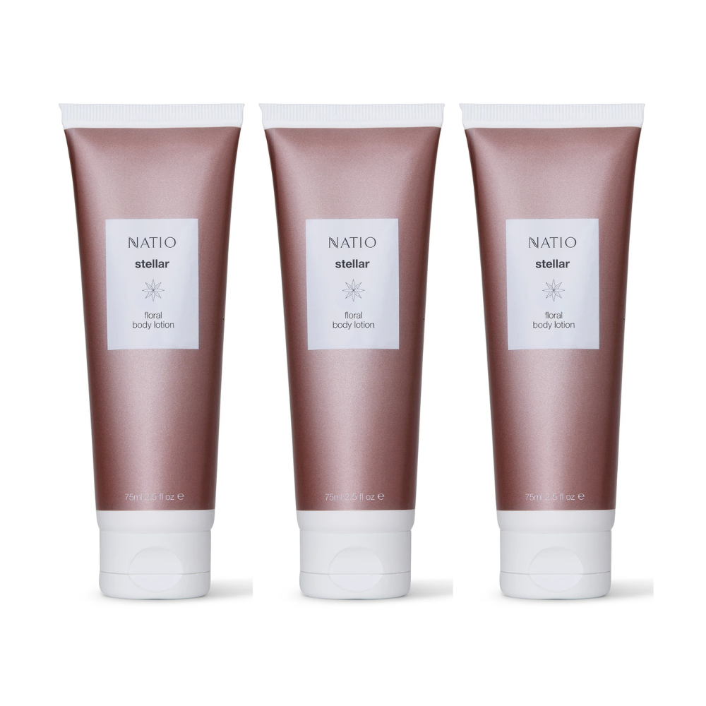 3 x Natio Stellar Floral Body Lotion 75mL
