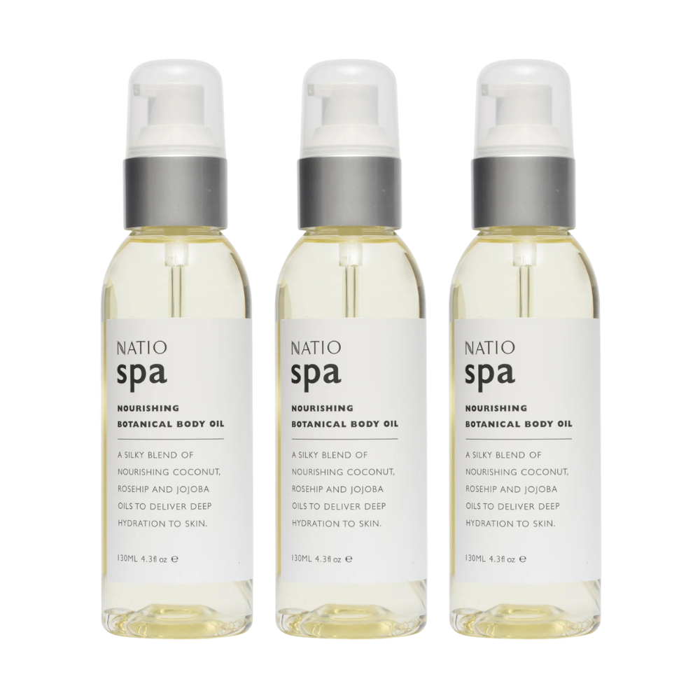 3 x Natio Spa Nourishing Botanical Body Oil 130mL