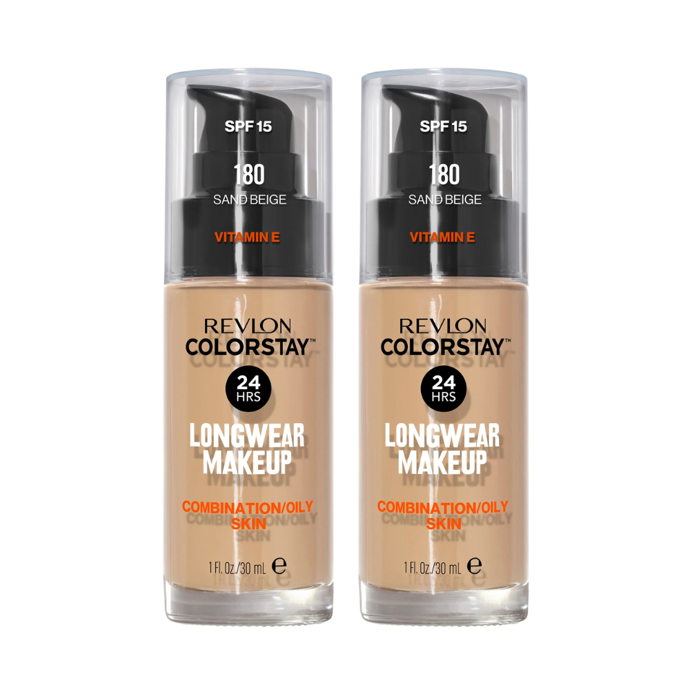 2 x Revlon ColorStay Makeup for Combination/Oily Skin 30mL - 180 Sand Beige