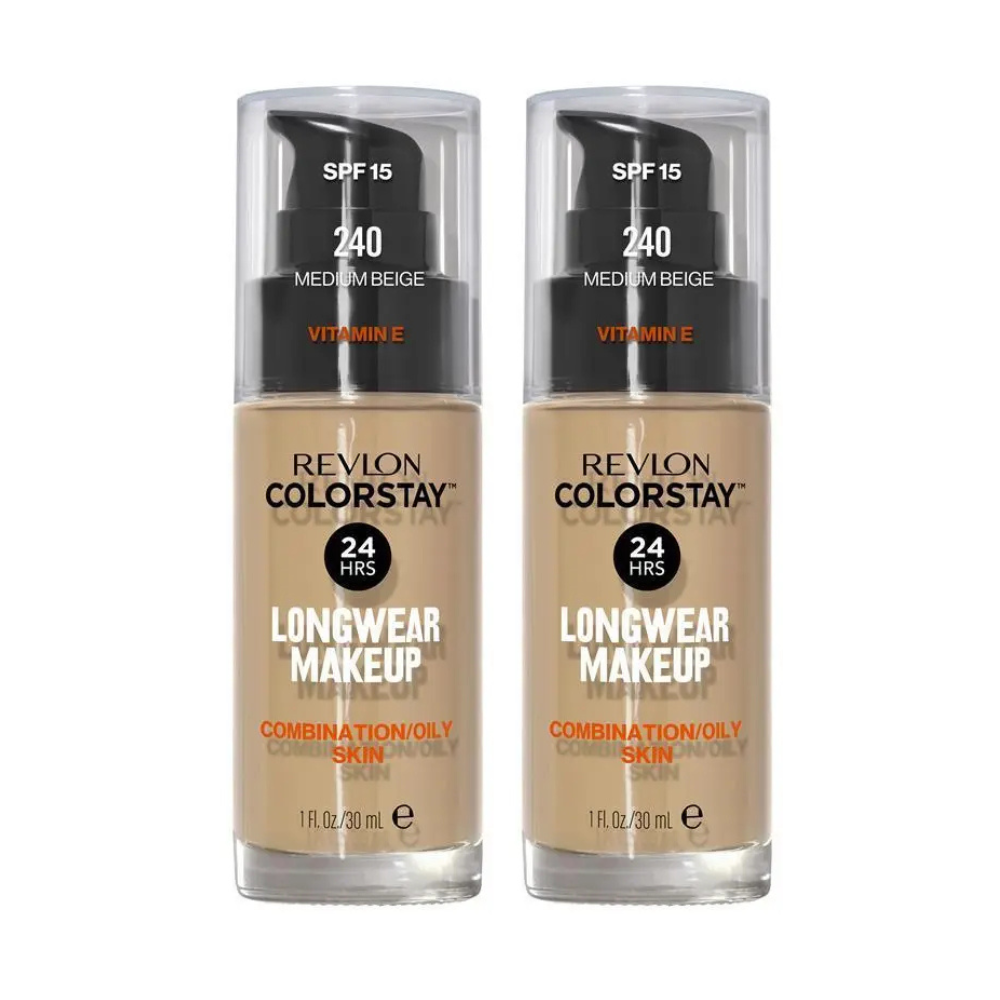 2 x Revlon ColorStay Makeup for Combination/Oily Skin 30mL - 240 Medium Beige