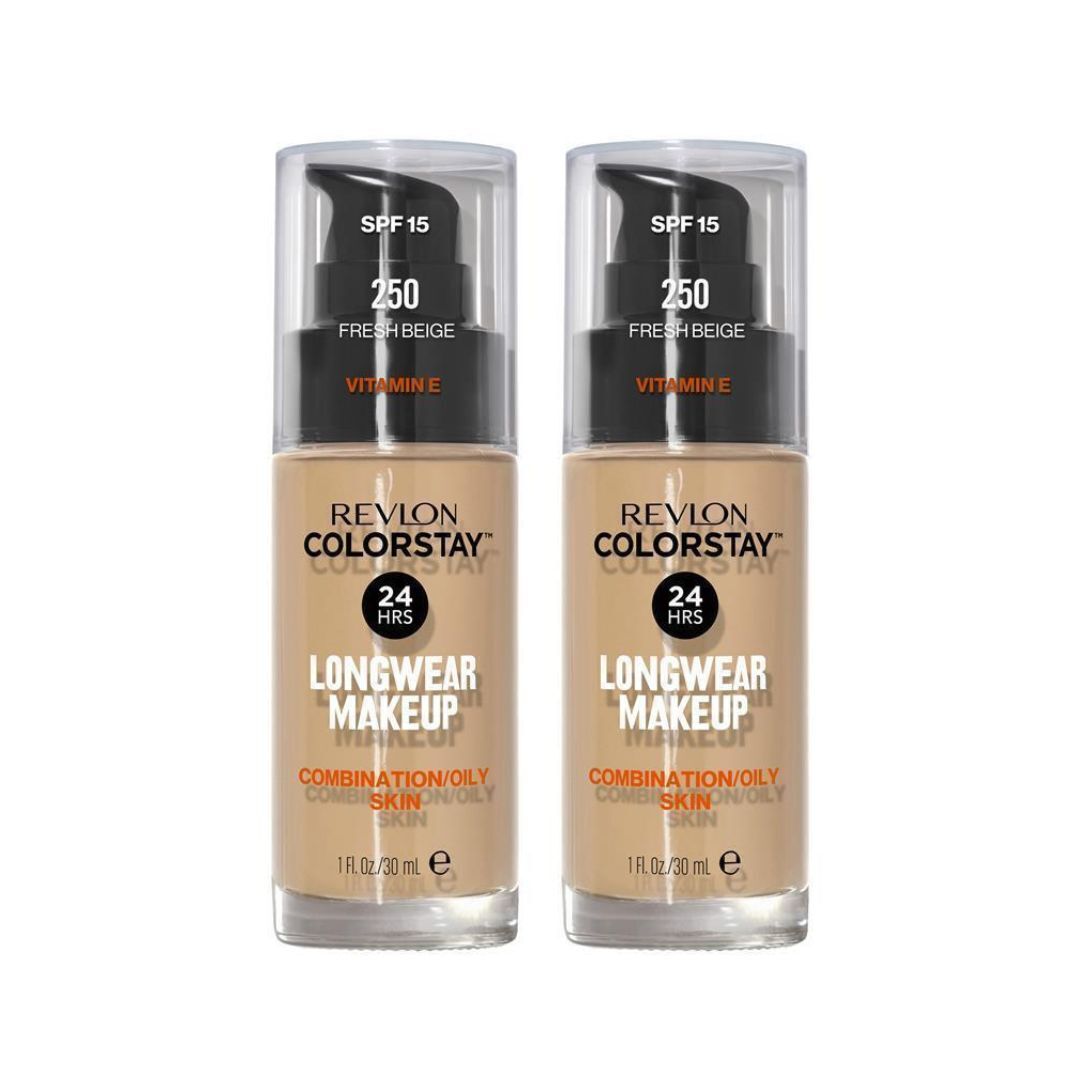 2 x Revlon ColorStay Makeup for Combination/Oily Skin 30mL - 250 Fresh Beige