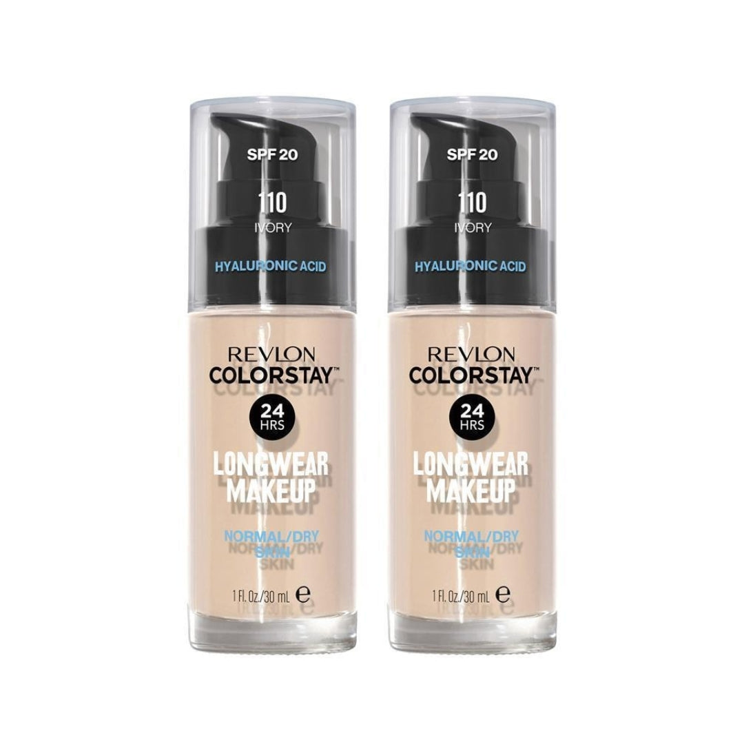 2 x Revlon ColorStay Makeup for Normal/Dry Skin 30mL - 110 Ivory