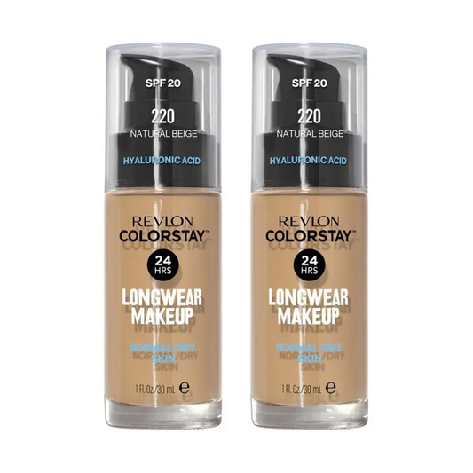 2 x Revlon ColorStay Makeup for Normal/Dry Skin 30mL - 220 Natural Beige