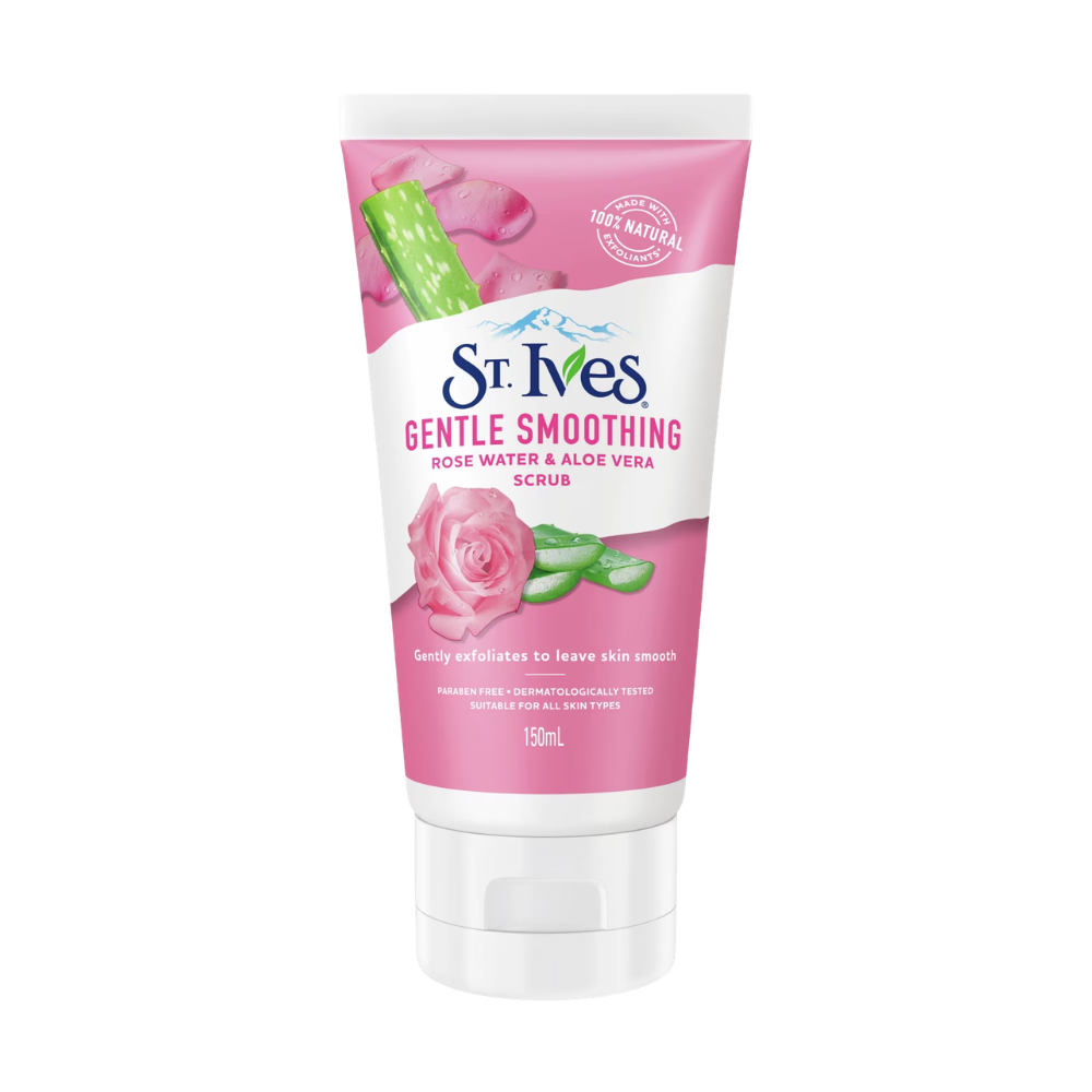 6 x St Ives Gentle Smoothing Rose Water & Aloe Vera Scrub 150mL