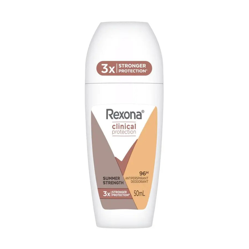 6 x Rexona Clinical Protection 96H Summer Strength Antiperspirant Roll On Deodorant 50mL