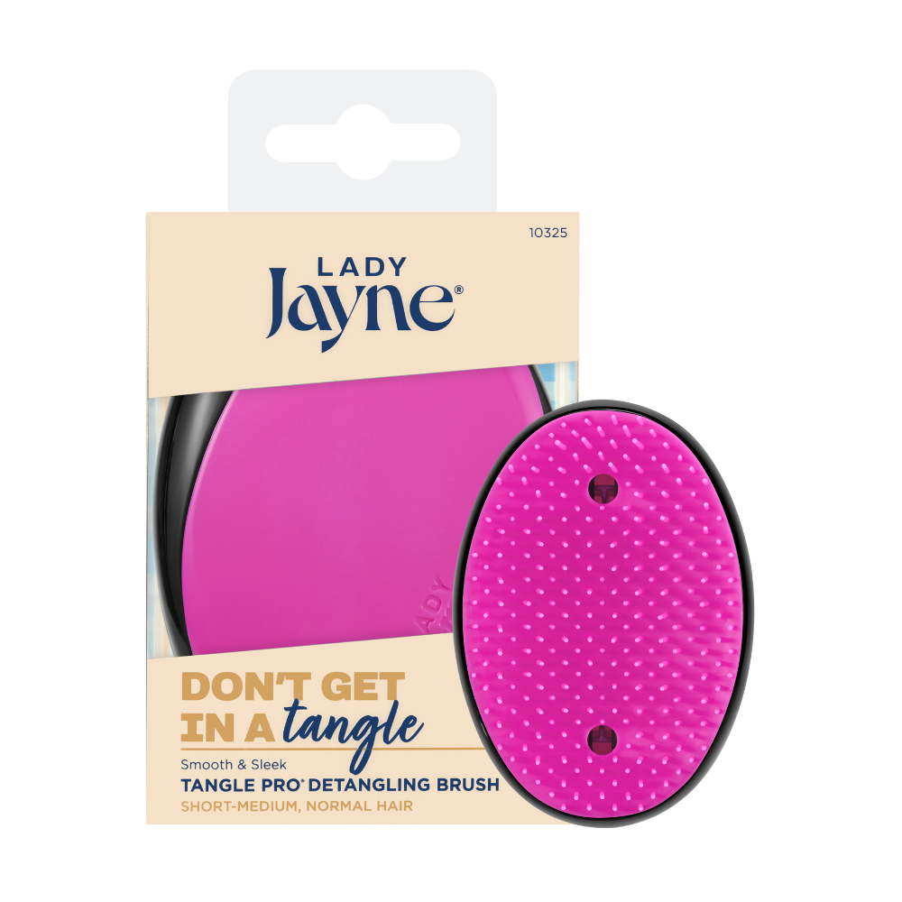 3 x Lady Jayne Don't Get In A Tangle Smooth & Sleek Detangling Hair Brush Short-Medium Hair