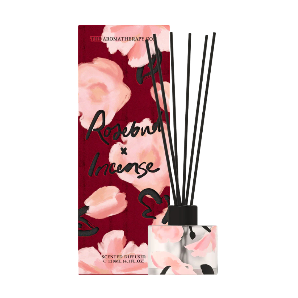 The Aromatherapy Co. Limited Edition Reed Diffuser & Candle Set - Rosebud & Incense