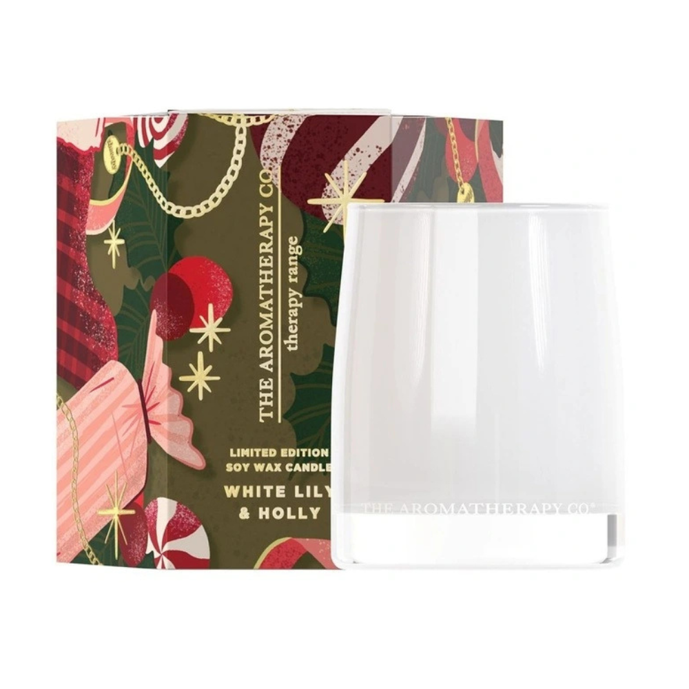 The Aromatherapy Co. Therapy Candle 80g - White Lily & Holly