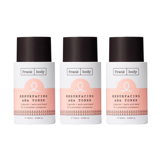 3 x Frank Body Resurfacing AHA Face Toner 120mL