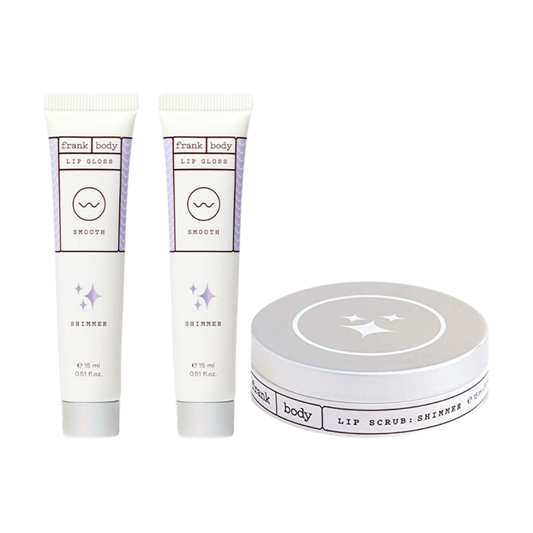 Frank Body Shimmer Double Lip Gloss & Scrub Set 3x15mL