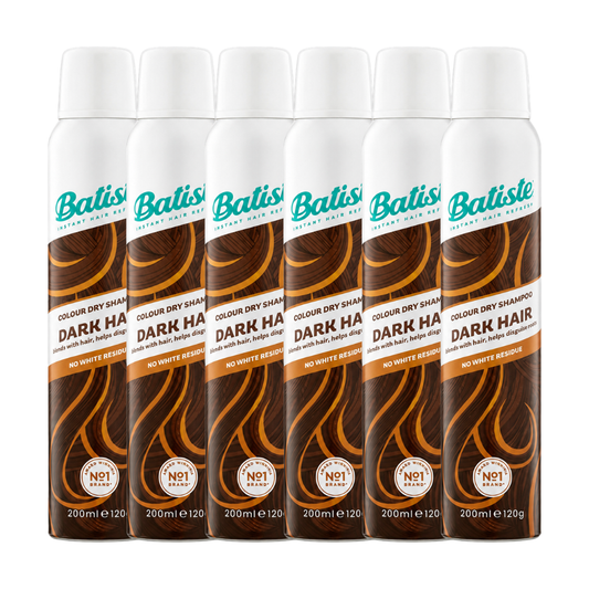 6 x Batiste Colour Dry Shampoo Dark Hair 200mL
