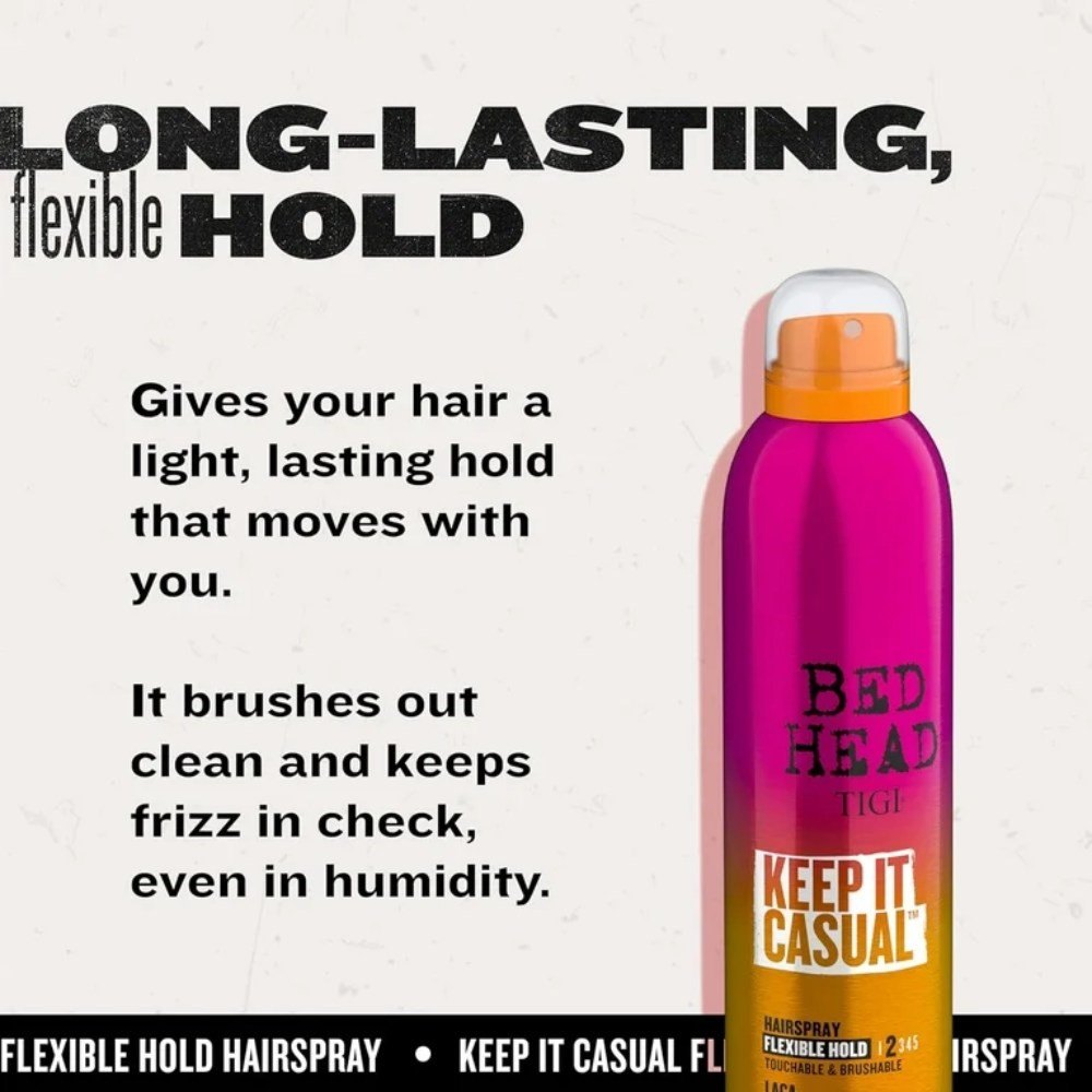 2 x TIGI Bed Head Keep It Casual Flexible Hold Hairspray 300mL